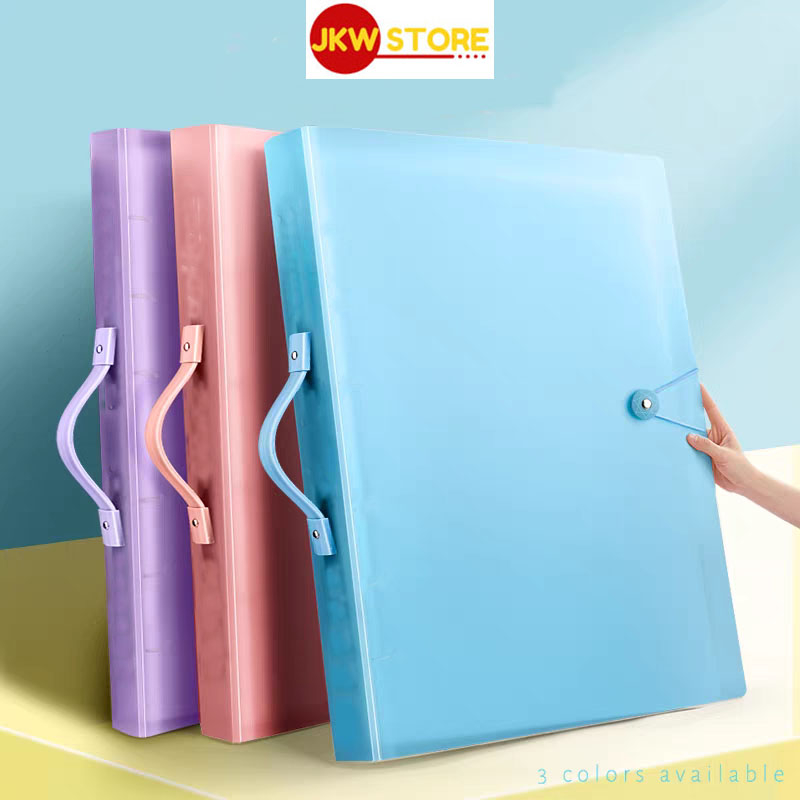 A3 Clear File With Handle 40/60 Pockets Quality File Folder Stationary