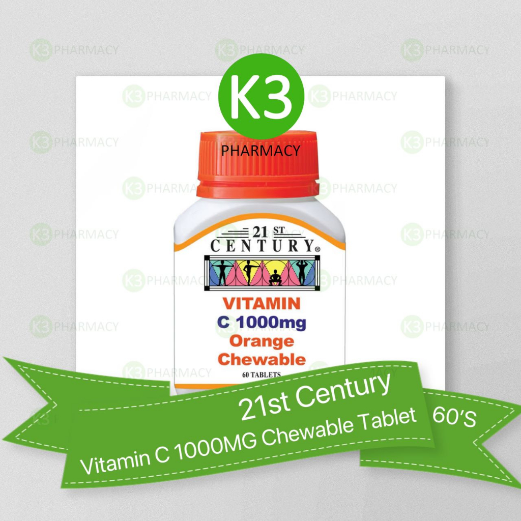 21ST CENTURY VITAMIN C 1000MG ORANGE CHEWABLE (60's) Shopee Singapore
