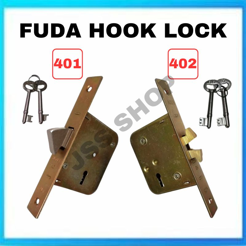  Fuda 401 Hook Lock 402 Double Hock Lock/Grill Door Lock Set/Iron Door