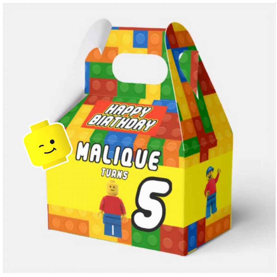 Lego Theme Goodie Paper Bag Birthday Stickers Paper Tag for Birthday Party Shopee Singapore