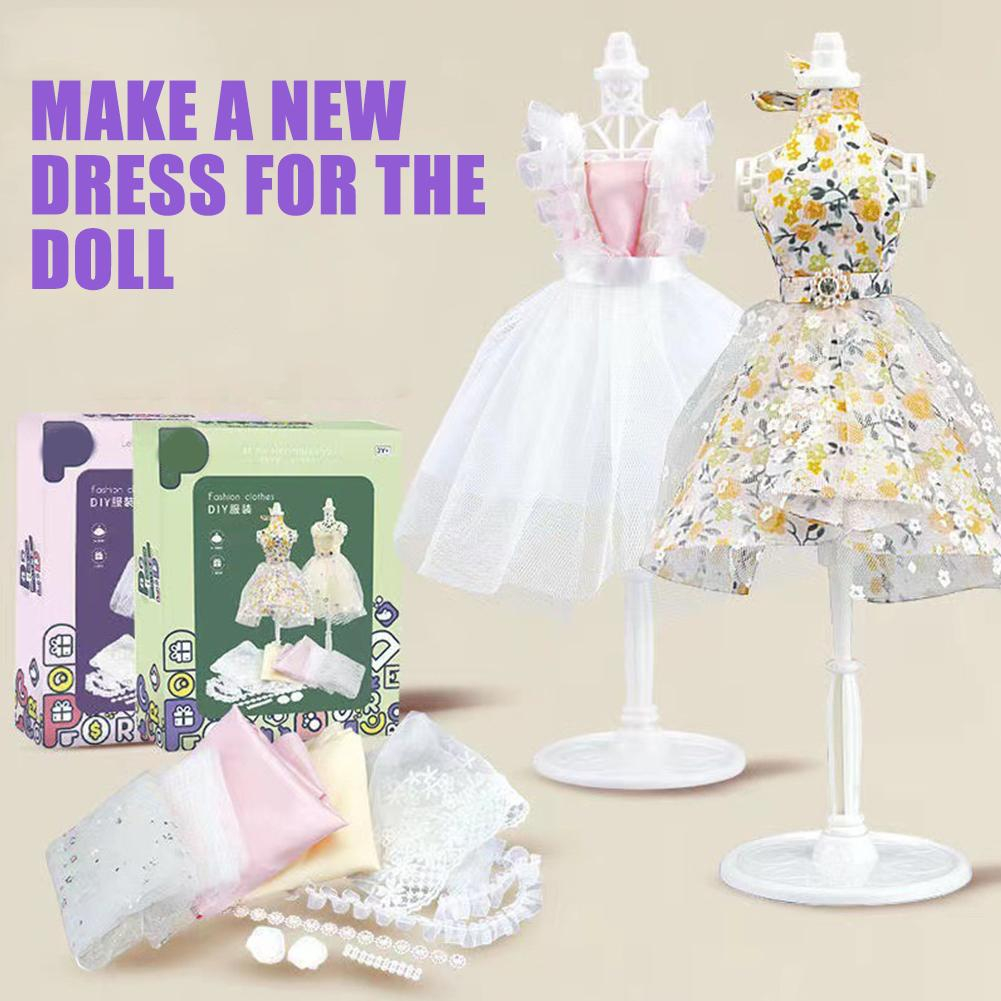 Dress Design Craft Making Kit Fashion Designer Girls DIY Sewing