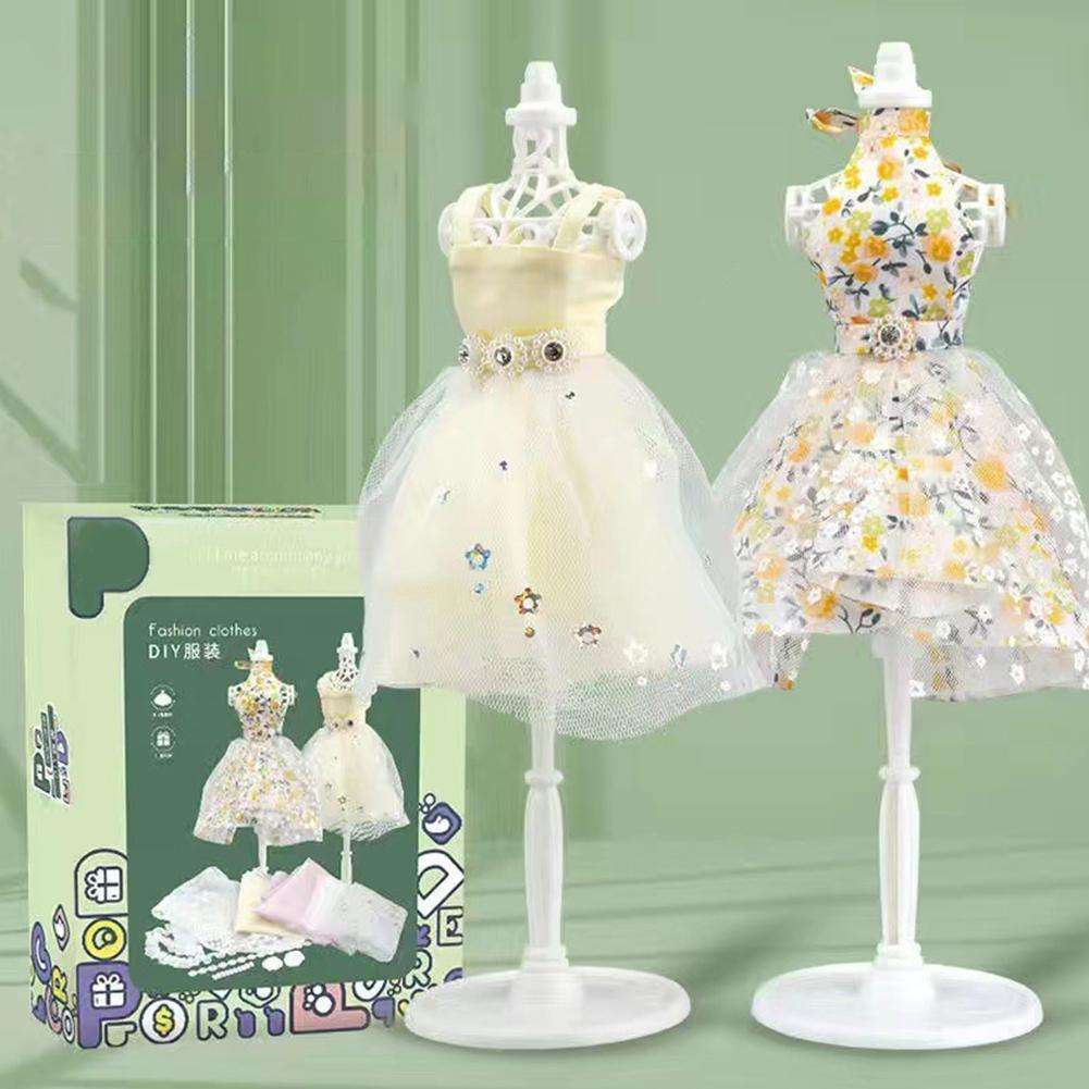 Dress Design Craft Making Kit Fashion Designer Girls DIY Sewing Doll Clothes  Making Material Pereka Fesyen Buat Pakaian | Shopee Singapore