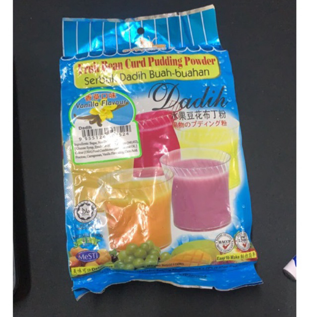 Happy Grass Jelly Fruit Bean Curd Pudding Powder Dadih (360g) Vanilla