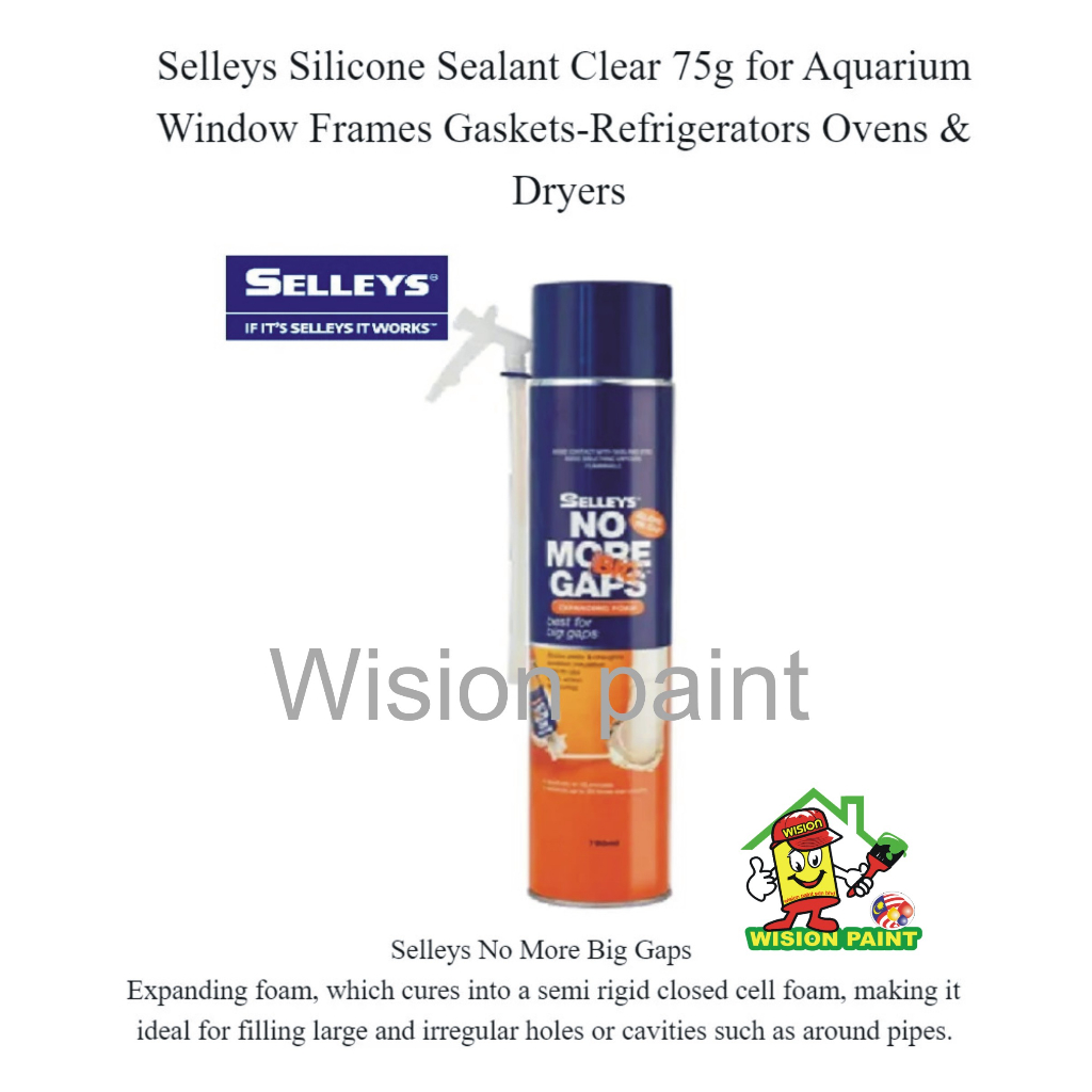 "SELLEYS" 750ML BIG No More Big Gaps Expanding Foam Gap Filler Wall Air