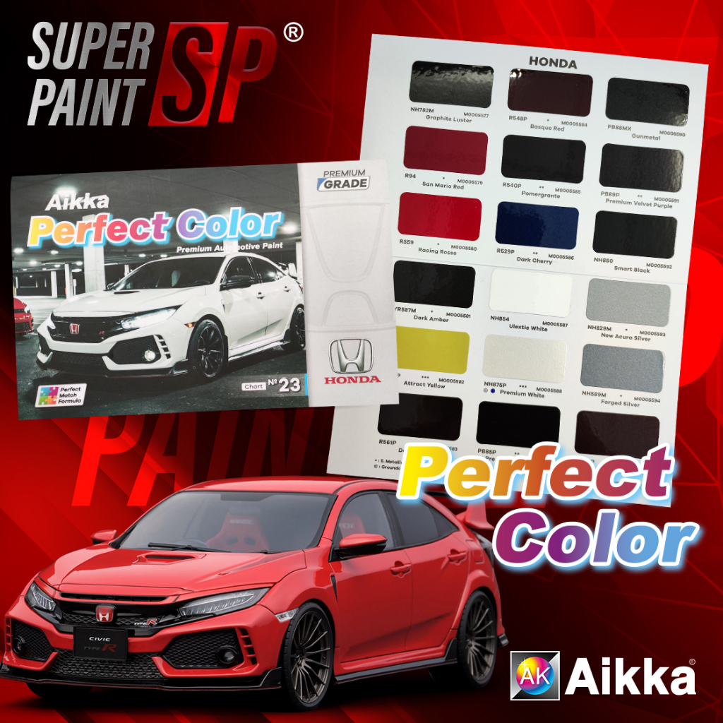 Aikka Perfect Color Chart No23 HONDA 2K Car Paint Aerosol Touch Up