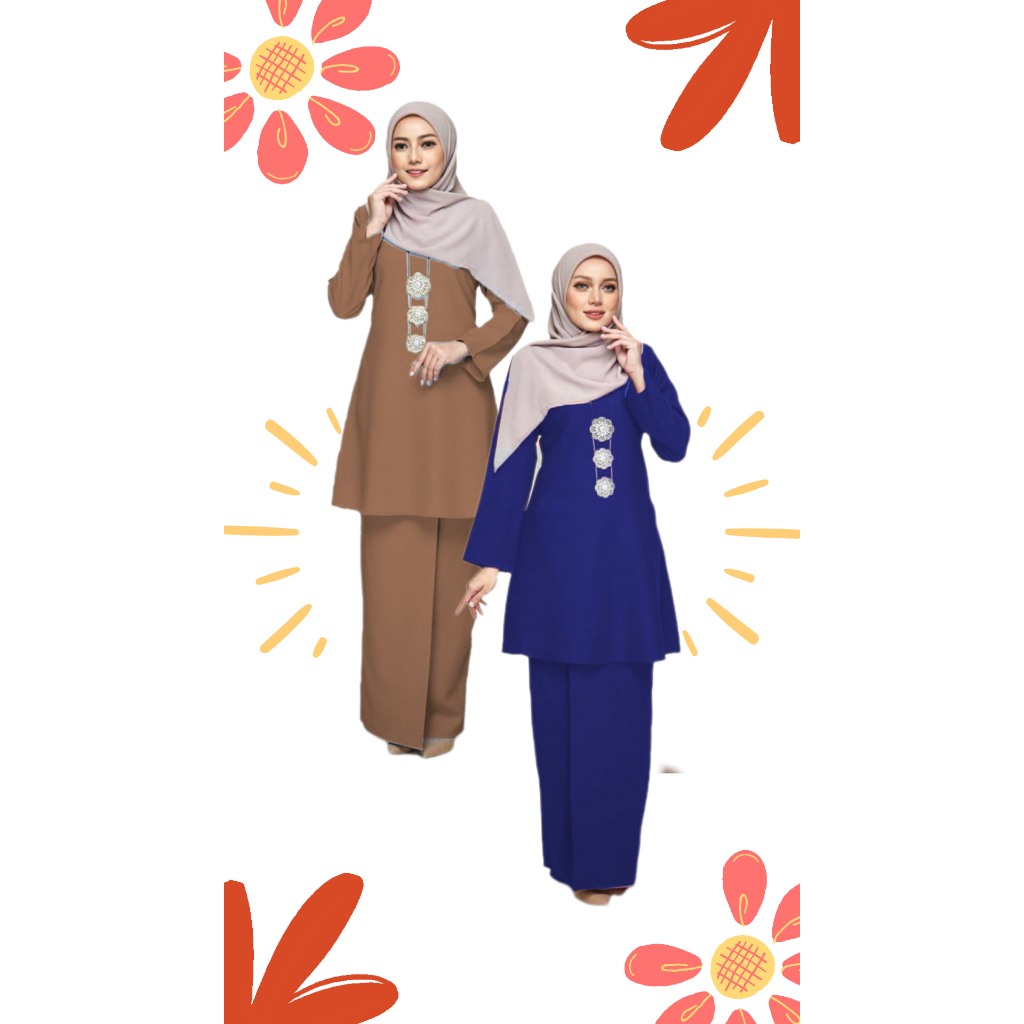 BAJU KURUNG RIAU PLUS SIZE BAJU KURUNG (S 2XL) MUSLIMAH SUIT SET