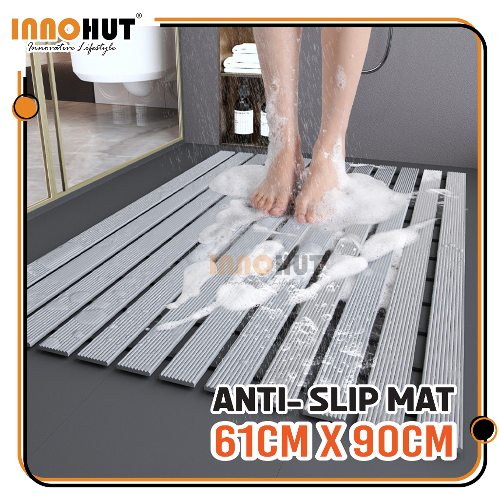 Innohut Anti Slip TPE Toilet Kitchen Bathroom Floor Mat Waterproof Bath