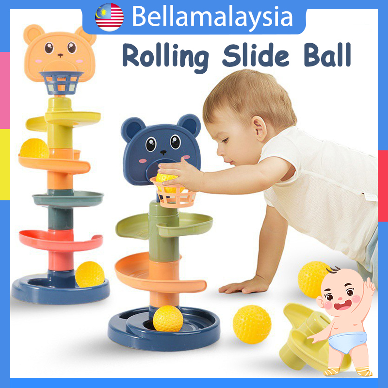 Bella 5Layer Fun Rolling Slide Ball Insert Stack Tower Gliding Ball ...