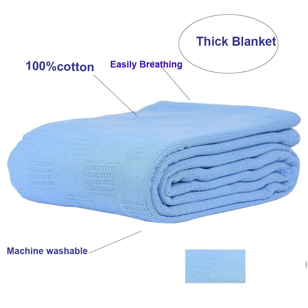 Blankets selimut tebal Cotton hotel Quality Queen king thermal And Waffle 100 Cotton Breathable Softness home Goods