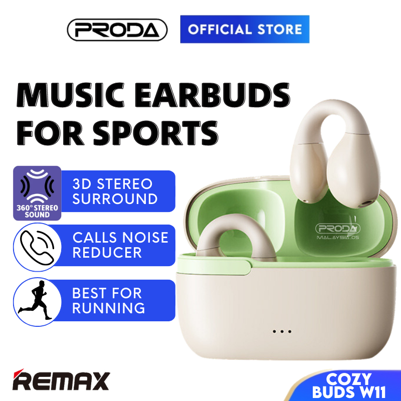 REMAX Wireless Bluetooth Sports Earphone Clip-On Earbuds Stereo Bass ...