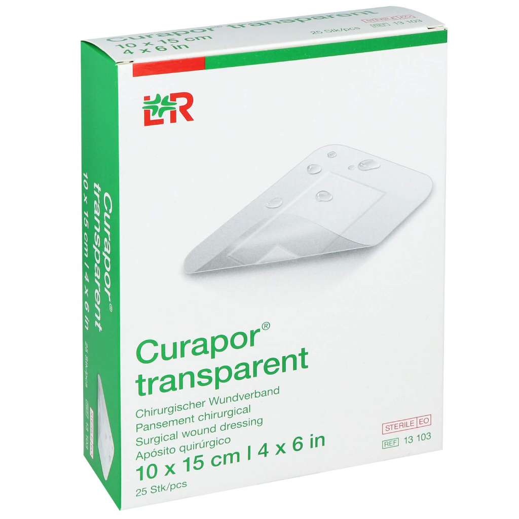 Lohmann & Rauscher Curapor Transparent Wound Dressing Sterile 10 x 15cm ...