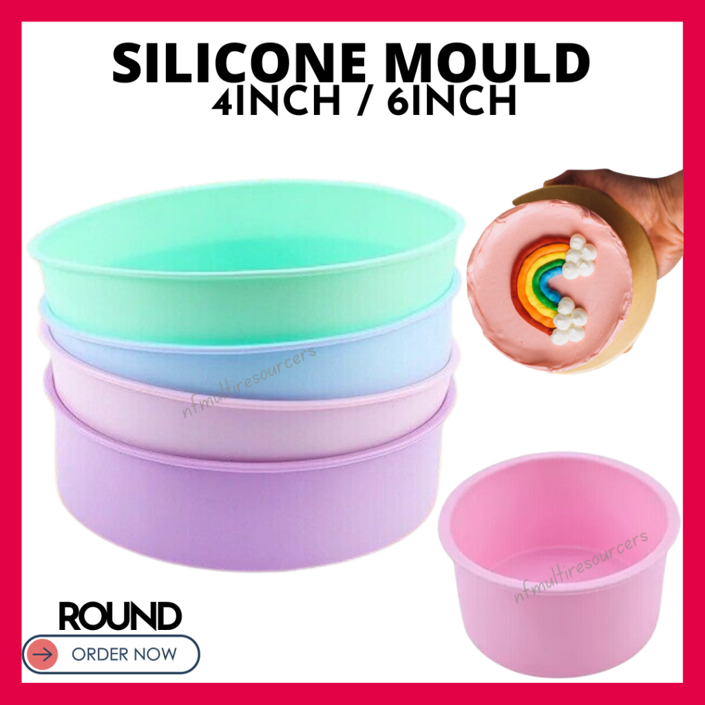 Round Silicone Cake Mould 4Inch 6Inch 8Inch 10Inch Silicone Pan