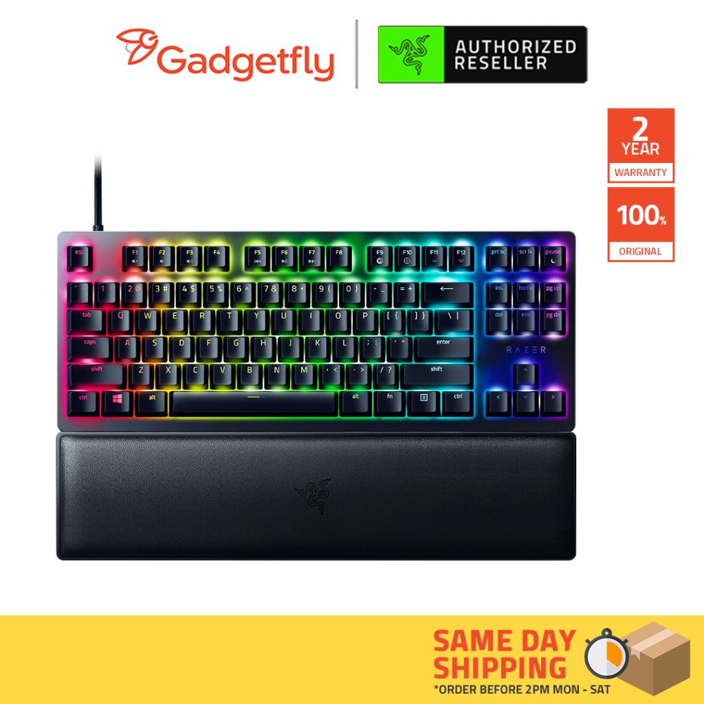 Razer Huntsman V2 Tenkeyless Clicky Purple Switch - Tenkeyless Optical ...