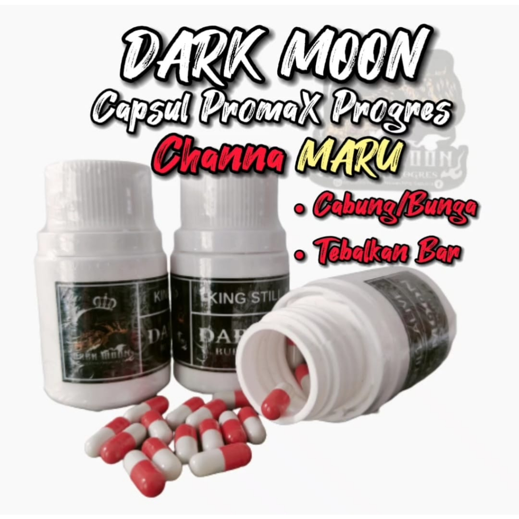 Dark MOON Capsules/Pellet Promax capsule Cabung Bunga Progress Channa ...