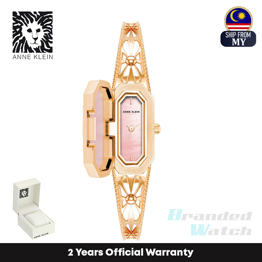 Official Warranty Anne Klein AK 4112RQRG Women s Pink Dial Stainless Steel Strap Watch Shopee Singapore