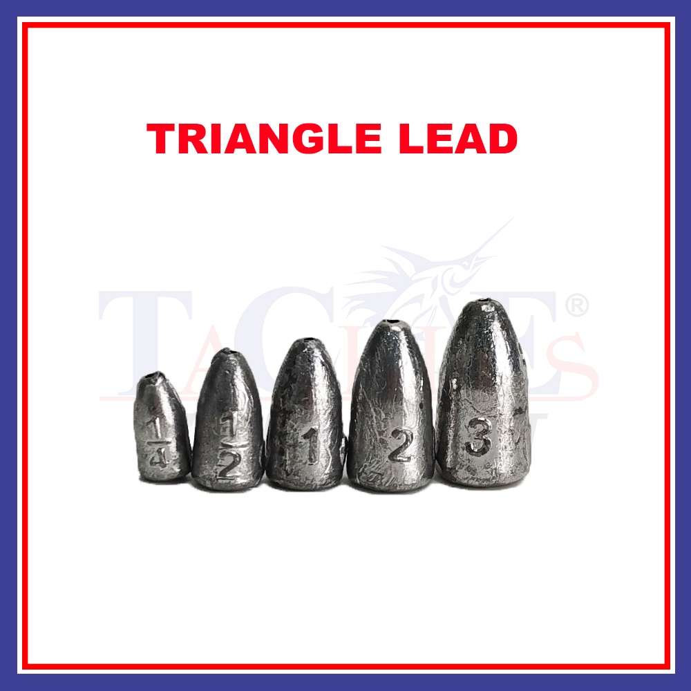 1PCS/1BIJI (7g-36g) Batu Ladung Triangle Fishing Lead Batu Timah