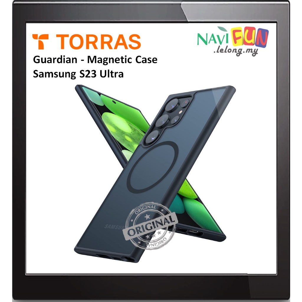TORRAS Magnetic Guardian Designed for Samsung Galaxy S23 Ultra  Case[Military Grade Drop Tested][Compatible with MagSafe] Semi-Clear Hard  Back & Soft