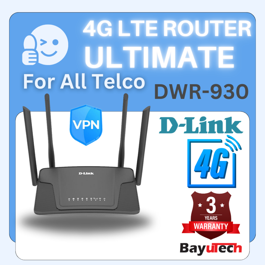 D-Link DWR-930 ALL PLAN LAN 4G LTE Wireless N300 Modem Router Sim Card ...