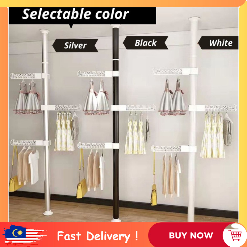 Clothes Drying Rack /hanger landing punching-free rod /Rak Pengering ...