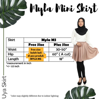 PLUS SIZE Mini skirt (shirt extender) mini skirt muslimah