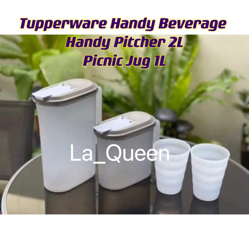 Tupperware Handy Beverage Picnic Jug 1L / Handy Pitcher 2L New Color ...