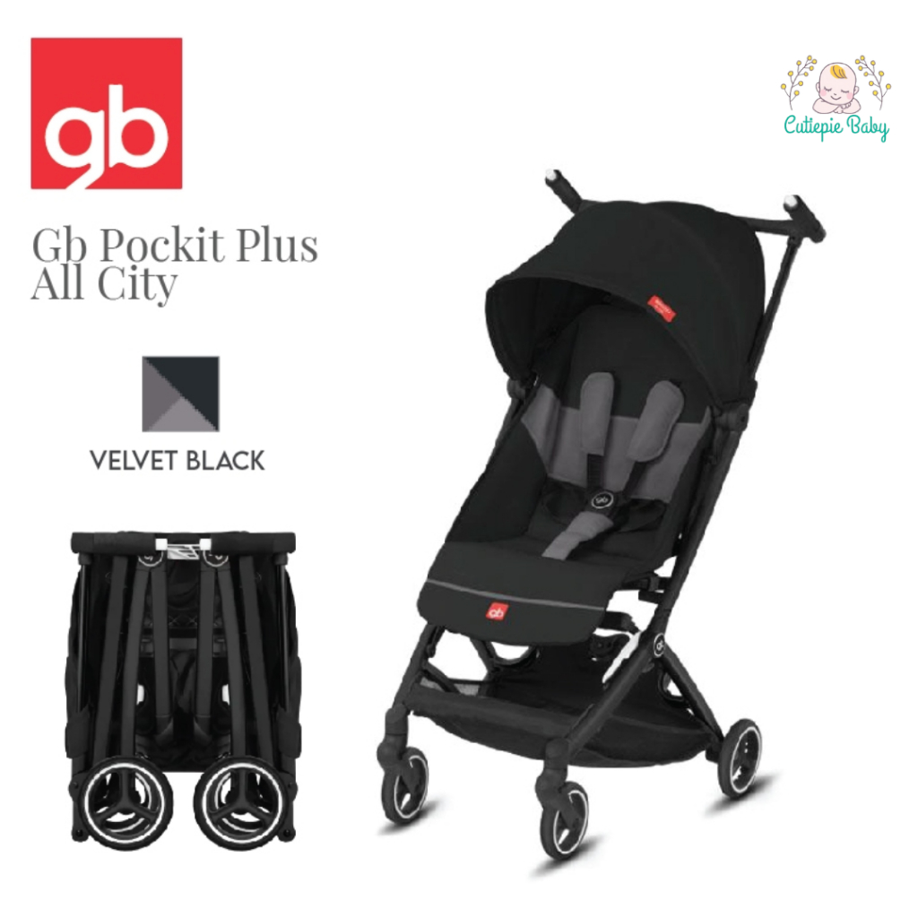 Gb Pockit All City Compact Stroller In Velvet Black