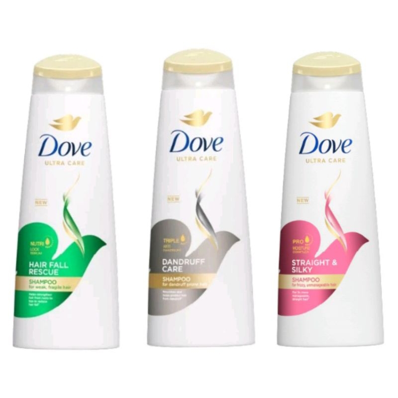 Dove Hair Shampoo 330ml Dandruff Care Hair Fall Rescue Syampu Rambut