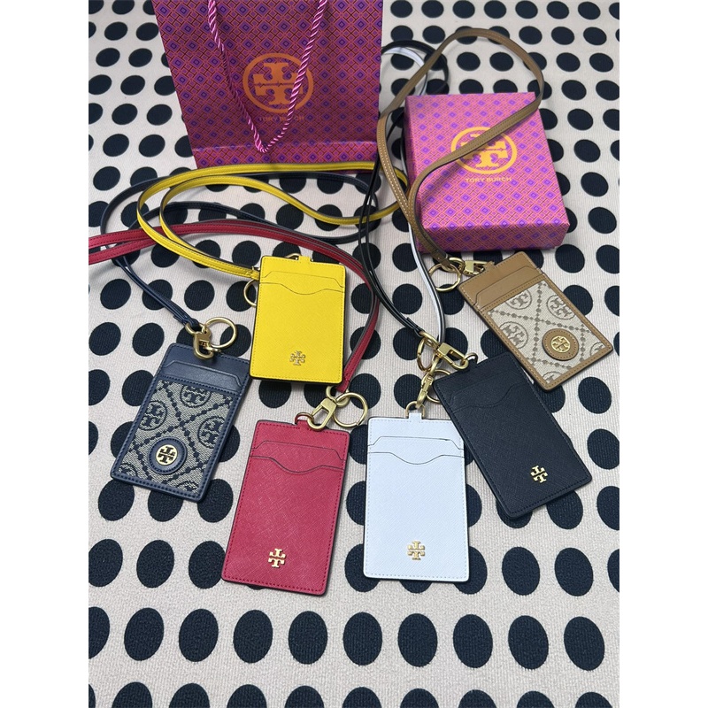 Tory Burch lanyard work card set scratch resistant document card set identity card set card holder set Shopee Singapore