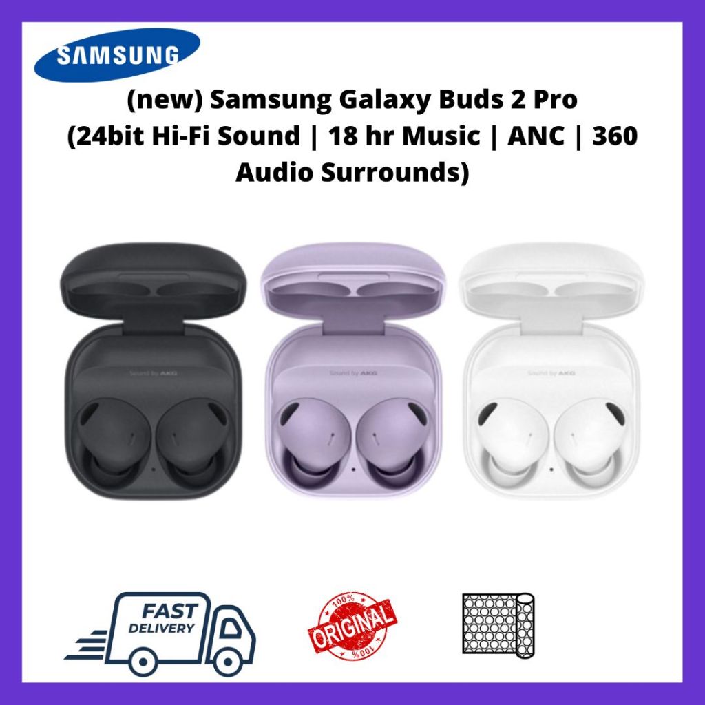 new Samsung Galaxy Buds 2 Pro 24bit Hi Fi Sound 18 hr Music