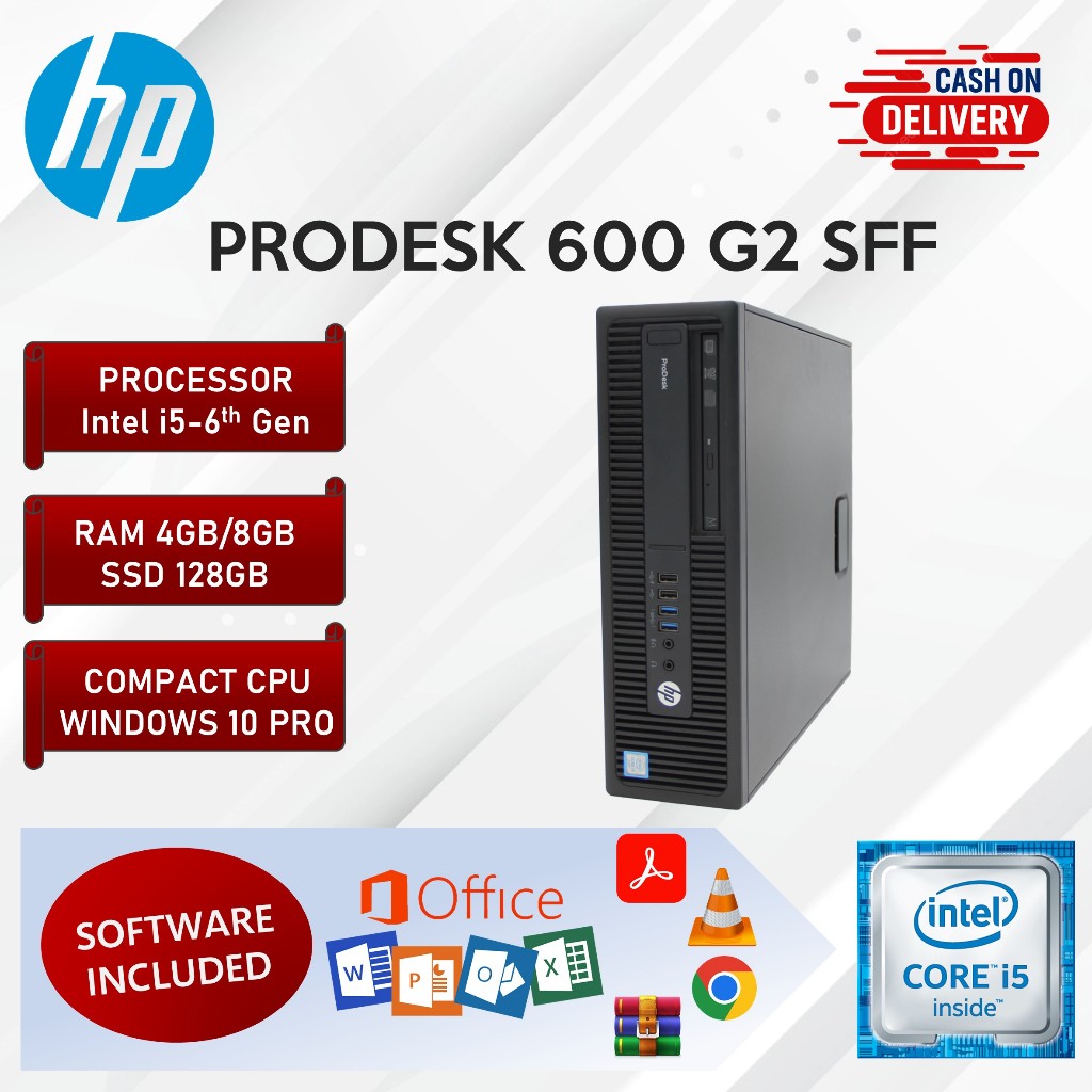 HP ProDesk 600 G2 SFF Core i5 6th Gen 4GB 8GB RAM 500GB HDD 128GB 256GB ...