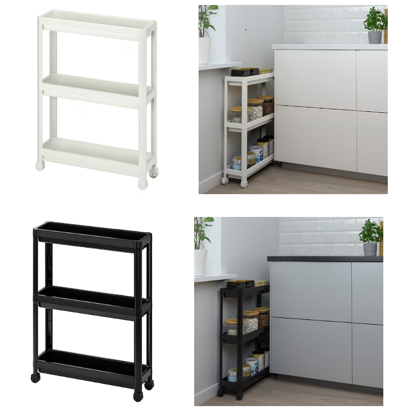 IKEA VESKEN Kitchen Trolley / Bathroom Trolley / Storage Slim Trolley ...