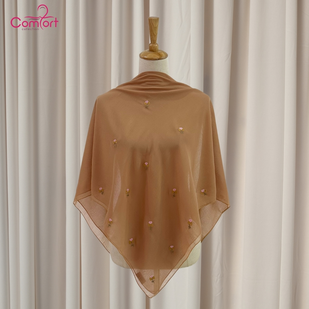 HIDAYU PREMIUM] Bawal Sulam Juwita Tudung Bawal Cotton Premium