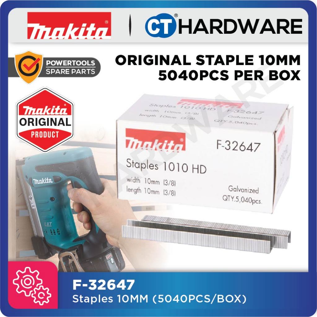 Makita F 32647 Staple 10mm x 10mm 5040pcs Accessories for DST221Z T221 BTS220 BTS221 Stapler F32647 Shopee Singapore