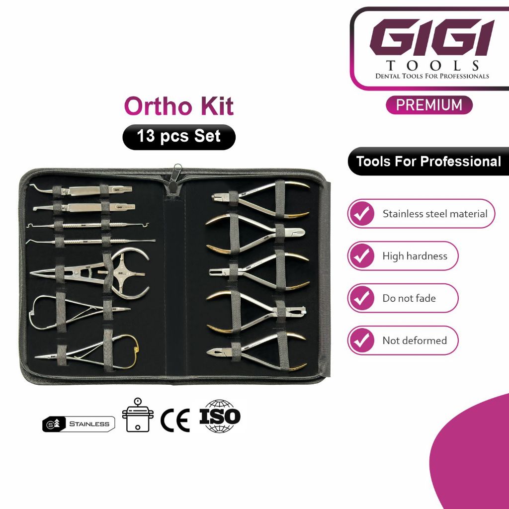 GIGI Tools Dental Ortho Kit 13 Pcs | Ortho Pliers Tucker Star Guage ...