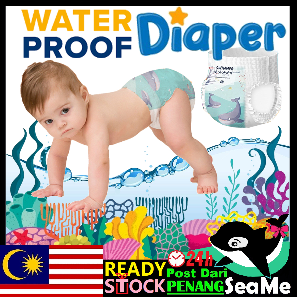 SEA-ME 【PLUS SIZE M-4XL】Waterproof Baby Swim Diapers Kids