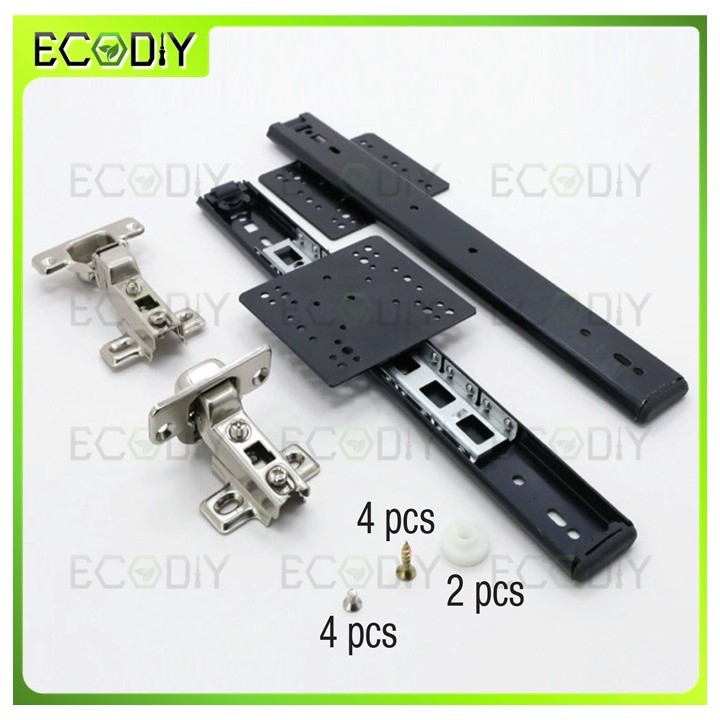 ECODIY Conceal Invisible Folding Pocket Slide Pivot Door Rail Hardware ...