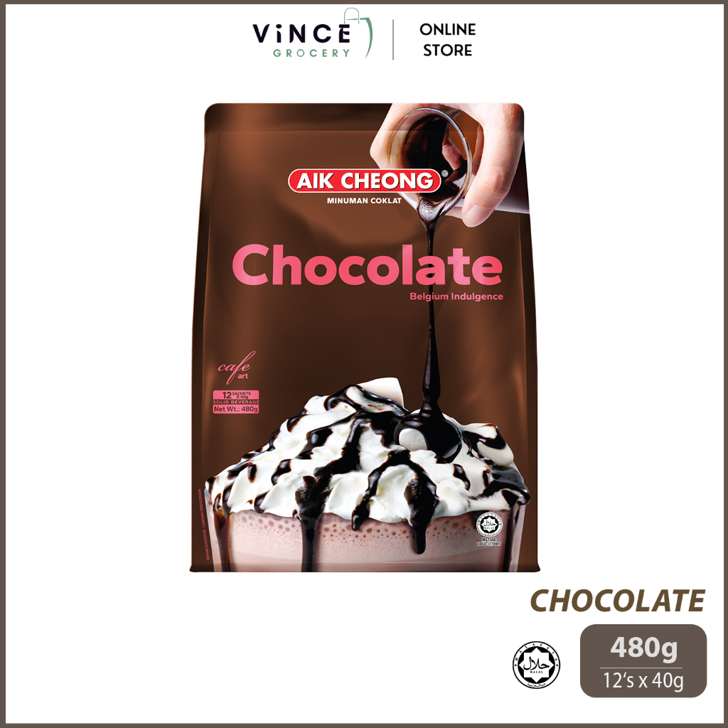 AIK CHEONG Cafe Art Chocolate Drink | 480G [12's x 40G] | Shopee