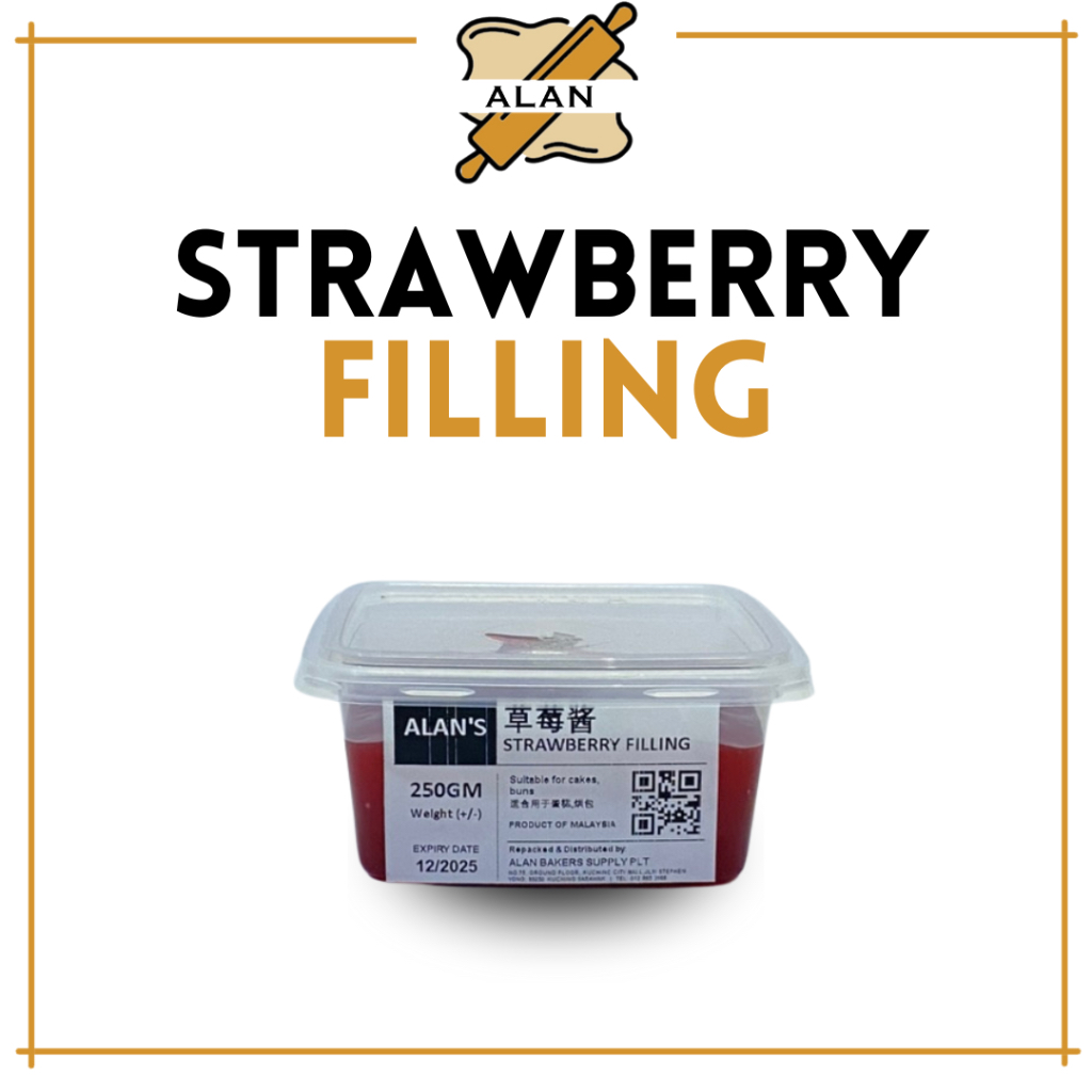 ISIAN JEM STRAWBERI | STRAWBERRY JAM FILLING | 草莓酱 250GM | Shopee Singapore