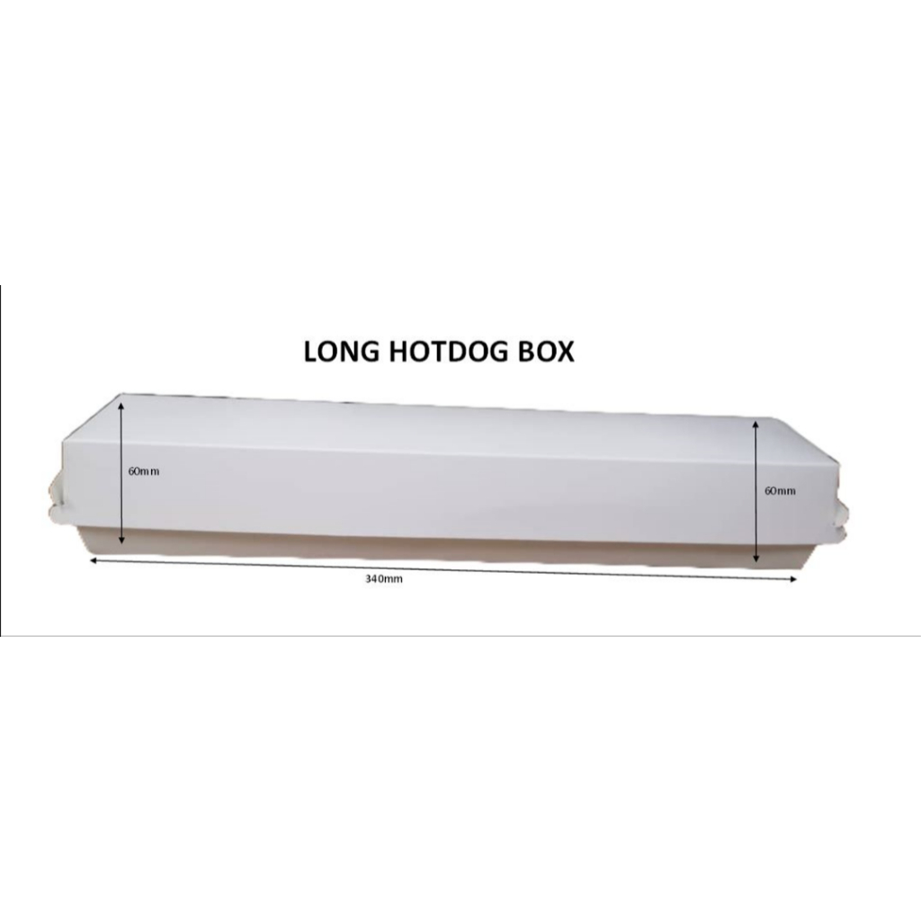 WHITE HOT DOG BOX / ROTI JOHN BOX / LONG BREAD / TORNADO POTATO BOX ...