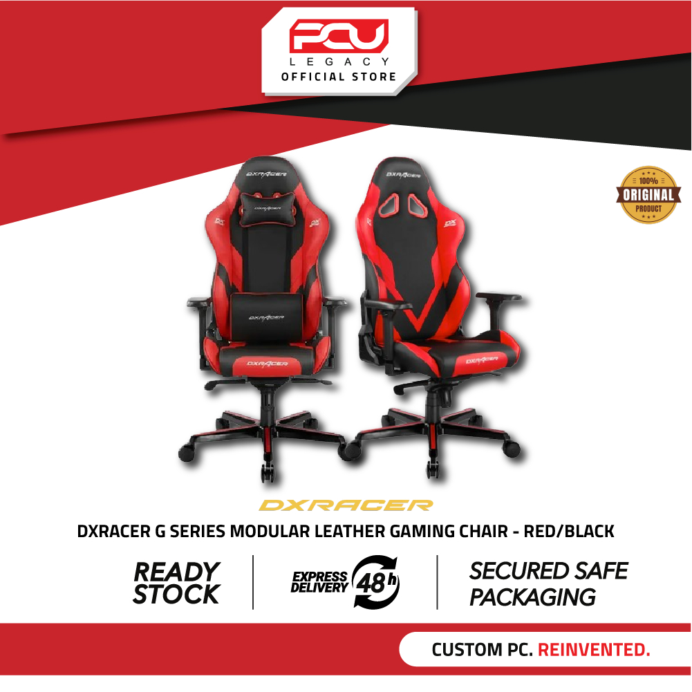 DXRACER G SERIES MODULAR LEATHER GAMING CHAIR - RED/BLACK | Shopee ...