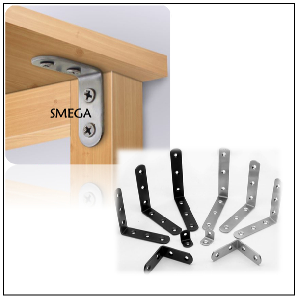 SMEGA Stainless Steel L Shape Bracket Shelf Angle Bracket 90 Rack ...