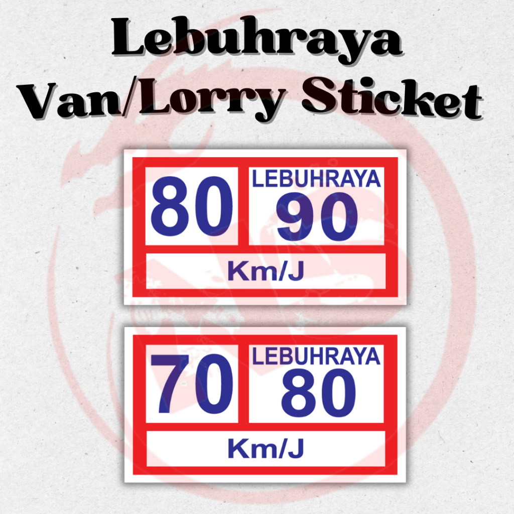 Body Sticker 70/80 80/90 km/j Speed Limit Bodyraya Sticker JPJ PASS ...