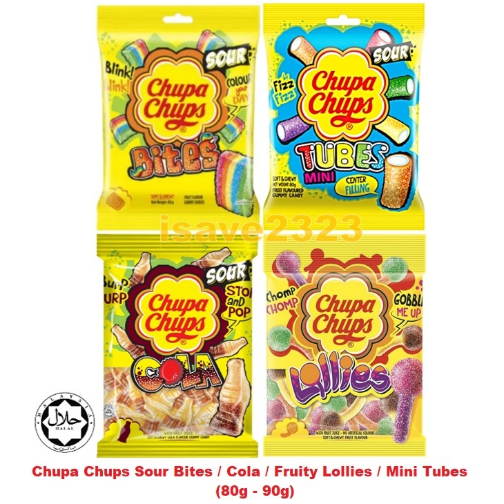 [HALAL] Chupa Chups Sour Bites / Cola / Fruity Lollies / Mini Tubes ...