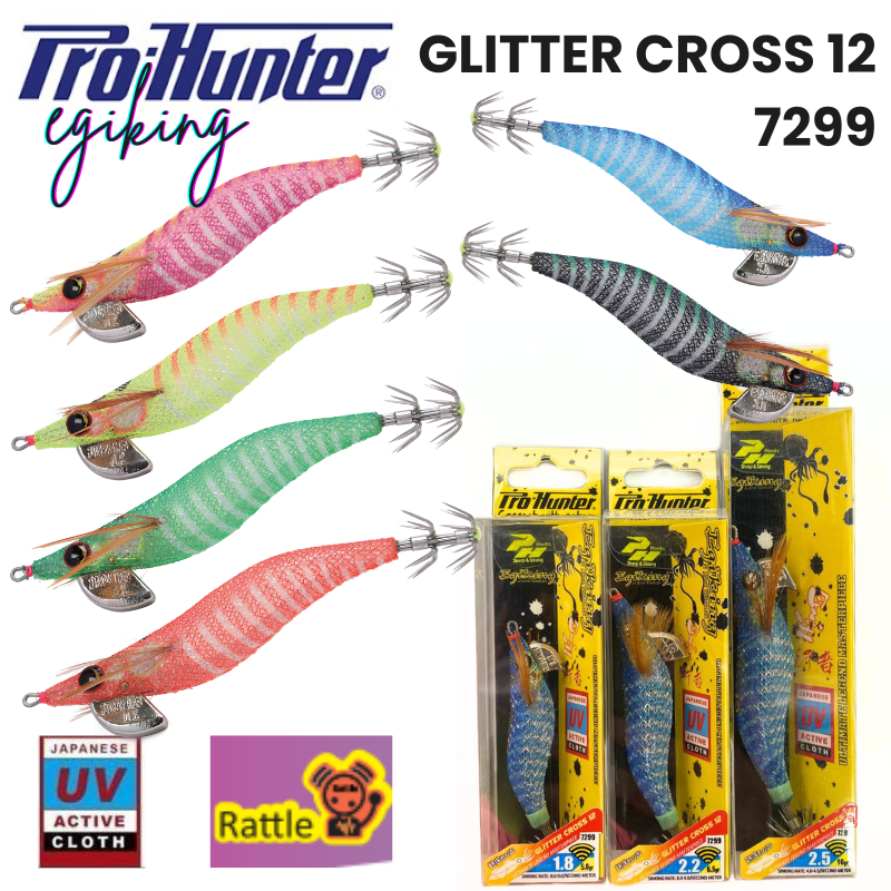 EGIKING Glitter Cross 12 Rattle 7299 - Pro Hunter Egi Lure Candat ...