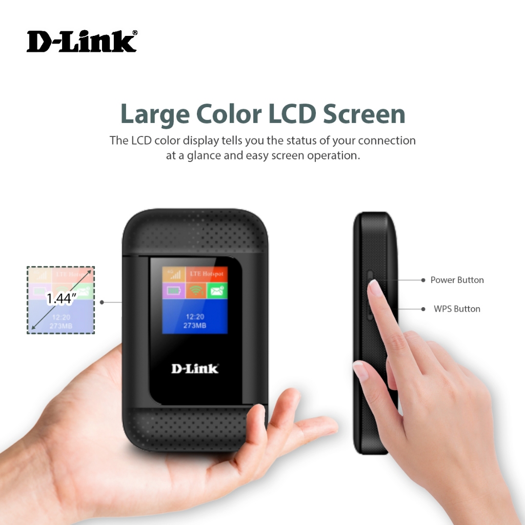 D-Link New Colour Screen DWR-932 D3 4G LTE Portable Mifi Wireless Modem ...