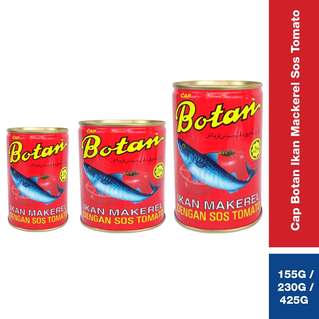 Cap Botan Mackerel In Tomato Sauce 155g / 230g / 425g | Shopee Singapore