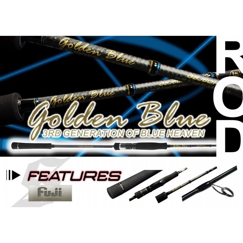 Senses Golden Blue 3RD Generation Jigging Rod (free 3 jig) | Shopee ...