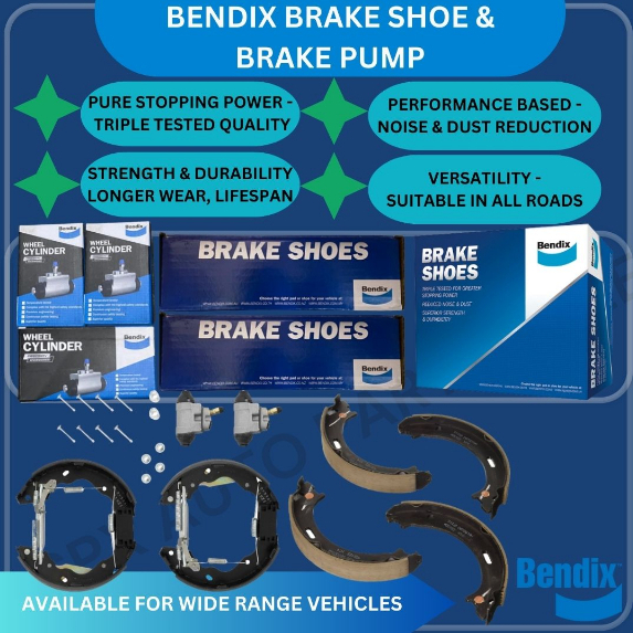 BENDIX BRAKE LINING/SHOE & PUMP REAR FOR TOYOTA AVANZA I/II F601,F602