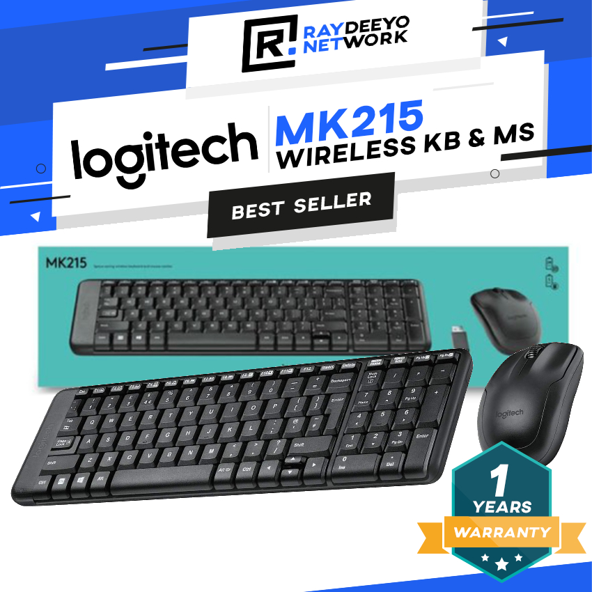 Logitech MK215 Wireless Keyboard & Mouse Combo Design/Plug And