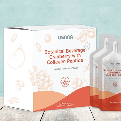 USANA Botanical Cranberry Collagen Peptide 30ml*14 PKT EXP: 09/2025 ...